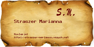 Straszer Marianna névjegykártya