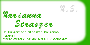 marianna straszer business card